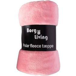 Borg Living Fleece Tæppe Pink, Rød