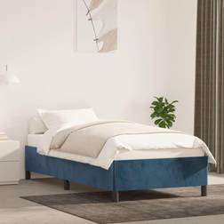vidaXL Bedframe Fluweel Donkerblauw 90x200 cm