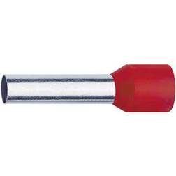 Klauke 1718 Ändhylsa 1 mm² x 8 mm Delisolerad Röd 1000 st