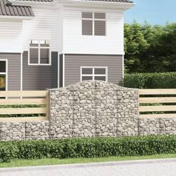 vidaXL Cesto Gabbione Ad Arco 200x50x140/160 cm Ferro Zincato