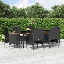vidaXL 7-tlg. Essgruppe, 1 Tisch einschl. 6 Stühle