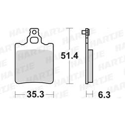 TRW Lucas Bremsbeläge organisch MCB552 35,3x51,4x6,3mm