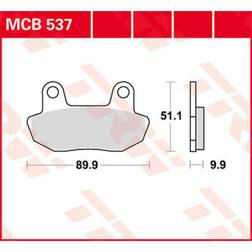 TRW Brake Pad Set MCB537