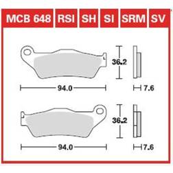 TRW Brake pads, MCB648SRM