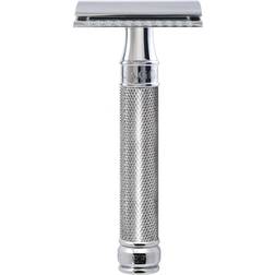 Edwin Jagger De89Kn14Bl Chrome Knurled Double Edge Safety Razor