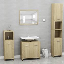 vidaXL Meubles De Salle De Bain Chêne Sonoma Bois d'Ingénierie 802582