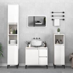 vidaXL Armoire De Salle De Bain Compartiment Et Pieds