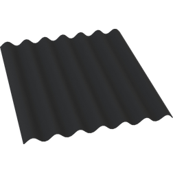 Cembrit Grå, Hvid Bølgeplade B9 1025x1180mm m/strips FK 41310002 fuldkantet