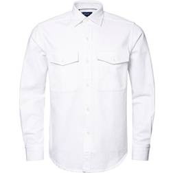 Eton Heavy Denim Overshirt Mand Overshirts Casual Fit Denim hos Magasin Hvid