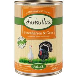 Lukullus Naturkost 12 400 Adult Kalkunhjerter & Gås