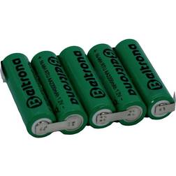 Beltrona Batteripack 5x AA R6 Z-lödfana NiMH RTU5AAZ 6 V 2200 mAh