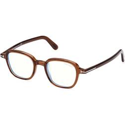 Tom Ford Blue-Light Block 048 Men's Eyeglasses Brown Size 46