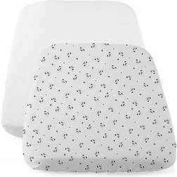 Chicco Lot De 2 Draps Housses Motif Panda