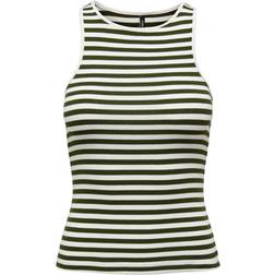 Only Top 'ANY' - verde oscuro/blanco