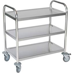 Rustfri serveringsvogn Rullebord