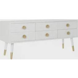 Dkd Home Decor Blanc Doré Sapin Bois MDF 120 x 42 x 54 cm Meuble TV