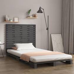 vidaXL grey, 106 Solid Wood Pine Headboard