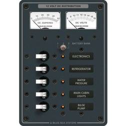 Blue Sea Systems Traditional Metal DC Circuit Breaker Panel 5 Positions