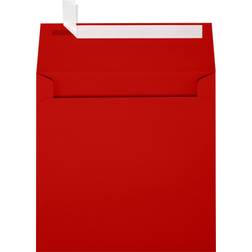 LUX 6 1/2 x 6 1/2 Square Envelopes Holiday Red 50 Qty