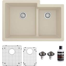 Karran QU-811 Quartz/Granite Double Bowl 60/40 Undermount Bottom Grid