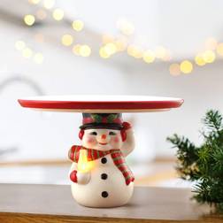 Mr. Christmas Nostalgic Ceramic Stand Cake Plate