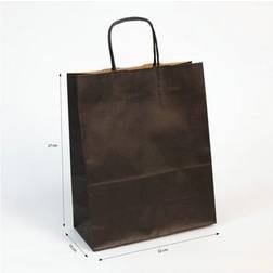 Clairefontaine 395712C Confezione da 25 sacchetti in carta kraft, resistenti e pratici, 110 g, 22 x 10 x 27 cm, 1 confezione, colore: Nero