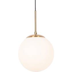 QAZQA Art Deco Gold/Opal Pendellampa ∅ 20cm