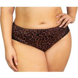 Curvy Couture Tulip Lace Hipster Leopard