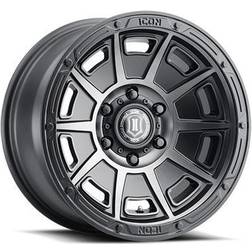 ICON ICON Alloys Victory Wheel, 17x8.5 with 6 on 120 Bolt Pattern Smoked Satin
