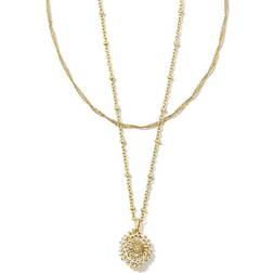 Kendra Scott Brielle Multi Strand Necklace Gold Metal Necklace Gold One One