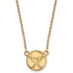 LogoArt Women's Buffalo Sabres Gold Plated Pendant Necklace