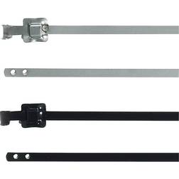 HellermannTyton 111-91300 MLT16SS10-SS316-ML Cable tie 430 mm 10.30 mm Black Crimpable tie, UV-proof 1 pcs