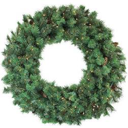 Northlight 48" Pre-Lit Royal Oregon Pine Artificial Christmas Wreath Clear Decoration