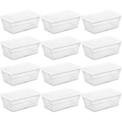 Sterilite 6 Qt Clear Container Bin Snap Storage Box