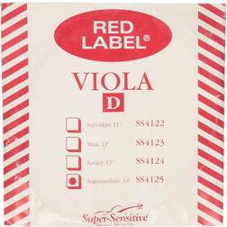 Super Sensitive Red Label Viola D String 14 Intermediate