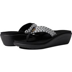 Teva Damen Voya Wedge Sandale, Lackspuren schwarz/weiß