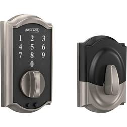 Schlage Camelot Satin Electronic Touch Keyless Touchscreen Deadbolt Thumbturn