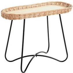 Osier Irène 70 cm Naturel & Noir Table Basse