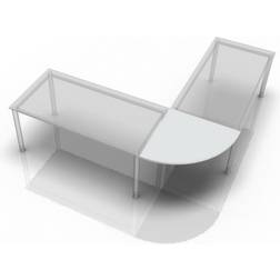 Hammerbacher Tischplatte B800xT800mm 25mm Lichtgrau Plateau de table