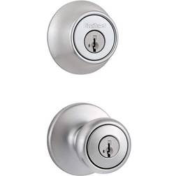 Kwikset Tylo Satin Single Cylinder Door Knob Combo 1