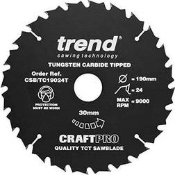 Trend CSB/TC19024T Craft Saw Blade NS 190MMX24TX30MM