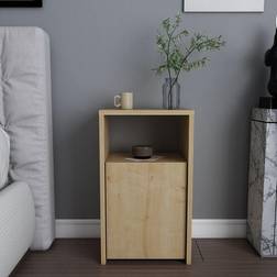 Oak Pattern Carlin Bedside Small Table