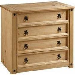 Mercers Furniture Corona Small 4 Chest of Drawer 80x73cm