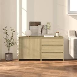 vidaXL 2 Piece Sonoma Sideboard