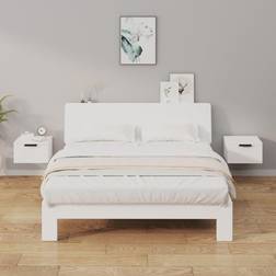 vidaXL Wall-mounted Cabinets 2 Bedside Table