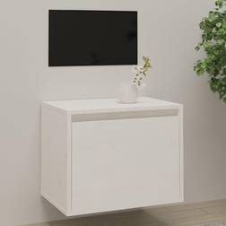 vidaXL 45 x 30 x 35 cm Massivt Fyrretræ Hvid Vægskab