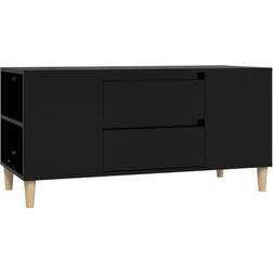 vidaXL 102 x 44.5 x 50 cm Konstrueret Træ Sort TV-bord