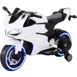 ACTIONBIKES MOTORS Kindermotorrad 1299SS, Elektromotorrad, Soft-Start, LED-Leuchten, Soundmodul, Stoßdämpfer, 70 Watt Weiß
