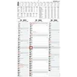 Zettler 3-Monatskalender Streifenplaner 2024 33x58,8