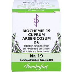 Bombastus-Werke AG Biochemie 19 Cuprum arsenicosum D 6 Tabl 80